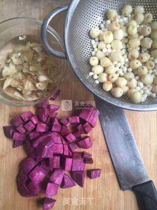 Purple Sweet Potato Lotus Seed Lily Syrup recipe