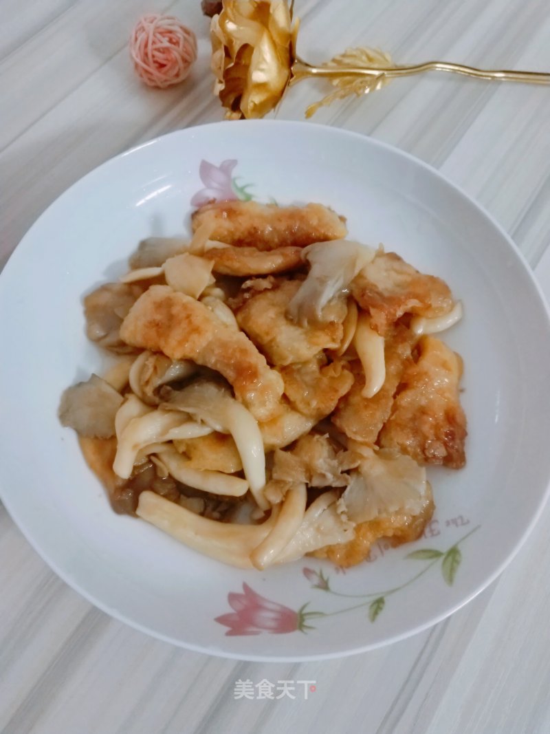 Fried Mushrooms with Fried Pork recipe