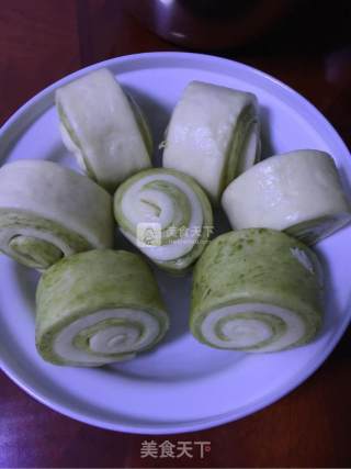 Matcha Manju Two-color Roll recipe