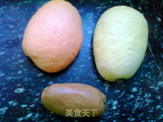 The Making Process of Distilled Jam Colorful Steamed Buns recipe