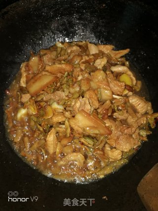 Fried Beans with Pork Slices recipe