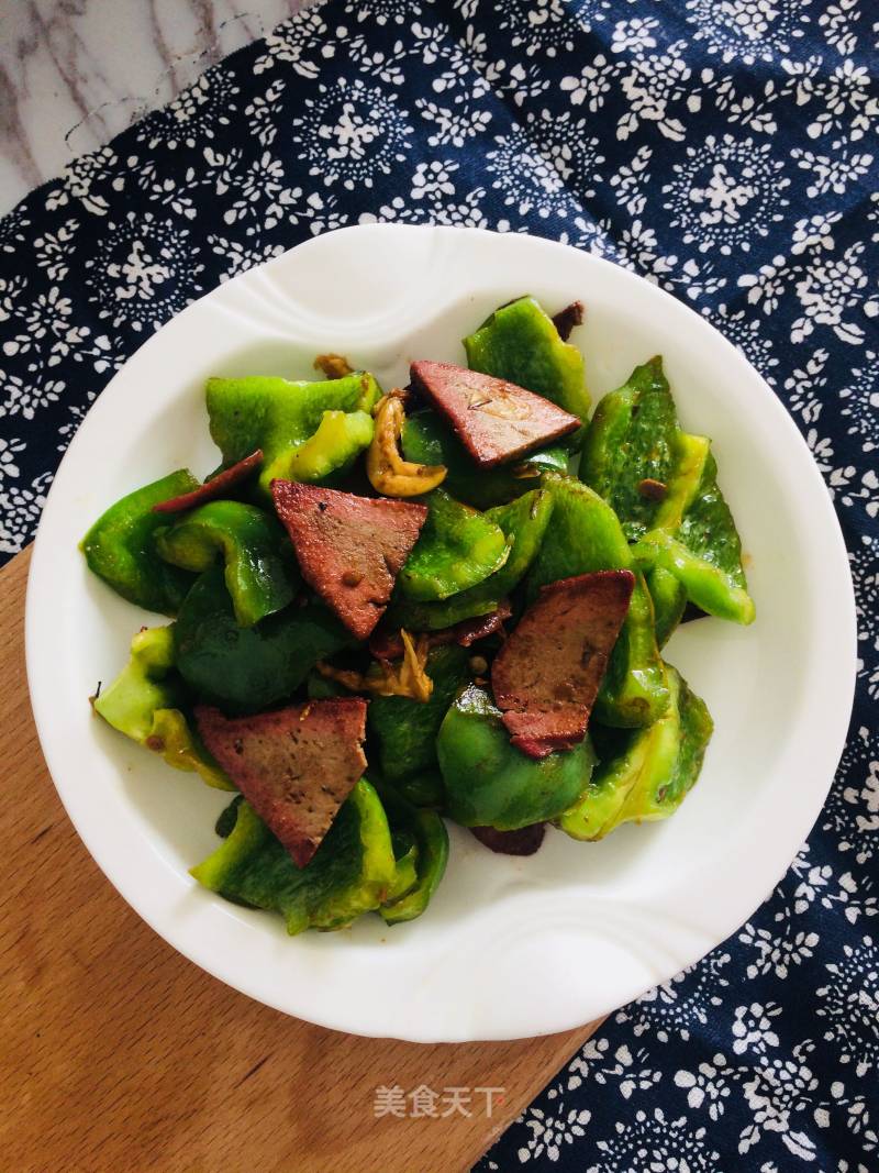 #家常菜# Stir-fried Liver with Green Pepper