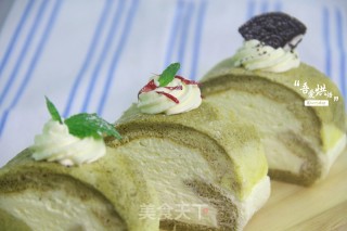 #the 4th Baking Contest and is Love to Eat Festival# Two-color Matcha Cake Roll recipe