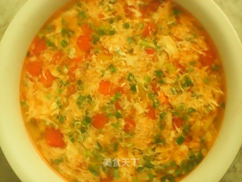 Tomato Egg Drop Soup recipe
