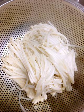 Enoki Mushroom with Preserved Egg and Cold Sauce recipe