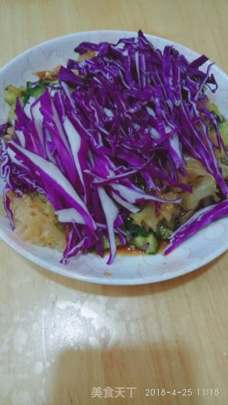"salad" Cucumber and Red Cabbage Salad recipe