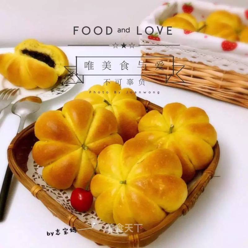 #新良第一节烤大赛#super Cute Pumpkin and Purple Rice Buns recipe