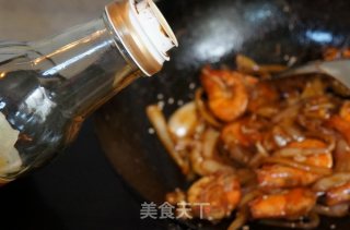 Fried Shrimp with Onion and Sesame recipe