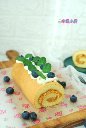 Peanut Butter Pork Floss Cake Roll recipe