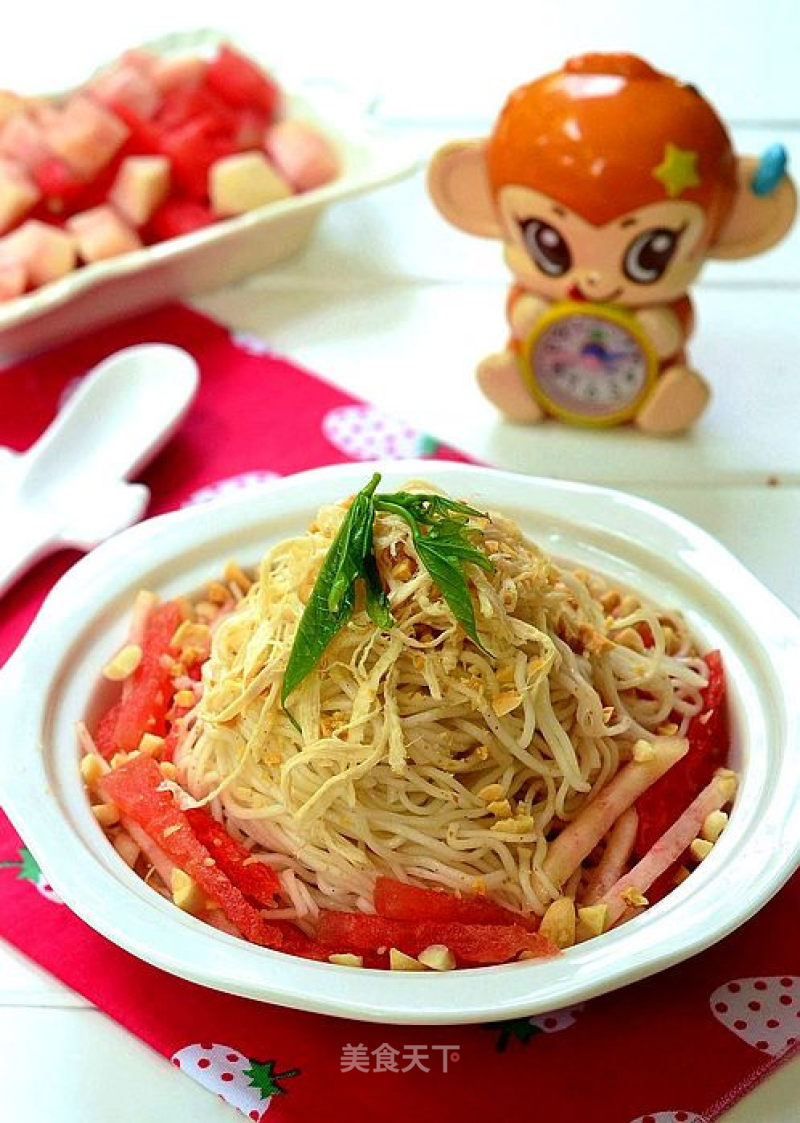 [cool Noodles with Mixed Fruit Chicken Noodles] Let’s Make A Refreshing Cold Noodle at The End of Summer recipe