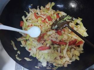 Stir-fried Cabbage with Tomatoes recipe