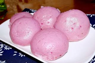 Purple Sweet Potato Watermelon Bun recipe