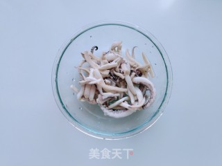 Fried Squid with Edamame and Pickled Vegetables recipe