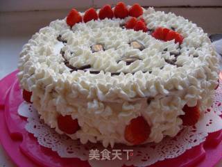 Strawberry Cat Birthday Cake recipe