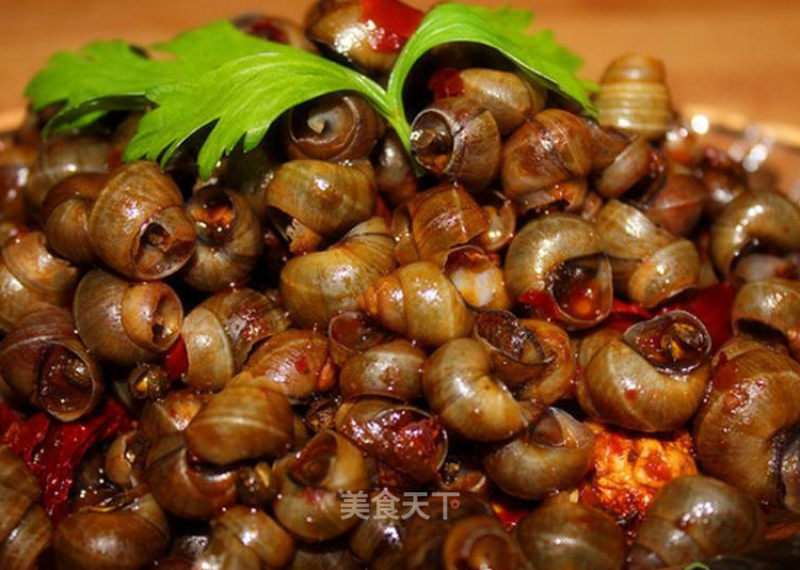 Delicious Spicy Fried Escargot recipe