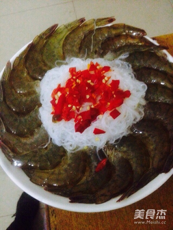 Steamed Shrimp with Garlic Chopped Pepper and Vermicelli recipe