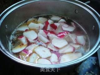 Bone-bone Ginseng Boiled Red Radish recipe