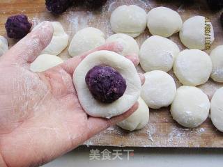 Purple Sweet Potato Snowy Mooncake recipe