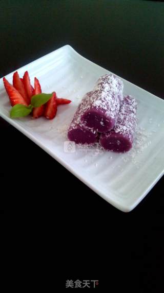 #aca烤明星大赛#purple Sweet Potato Rice Cake recipe