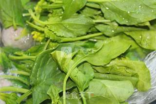 Spinach Vermicelli Meatball Soup recipe