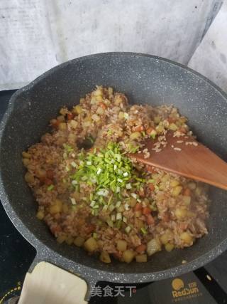 Potato Ham Fried Rice recipe