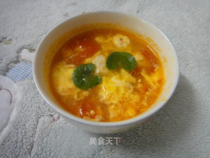 Pork Ball Tomato Egg Drop Soup recipe