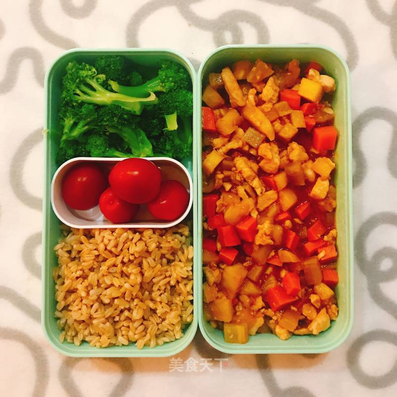 Pineapple Chicken Bento-reduced Fat Bento recipe