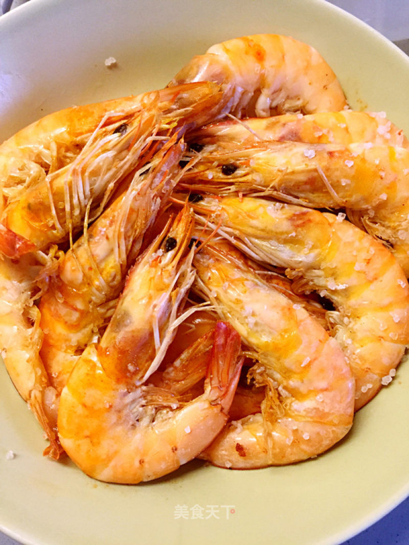 Shrimp Baked with Pepper and Salt recipe