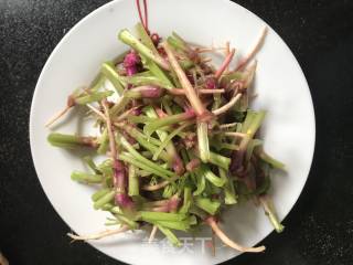 Spinach Root in Oyster Sauce recipe