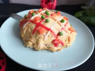 Colorful Omelet Rice recipe