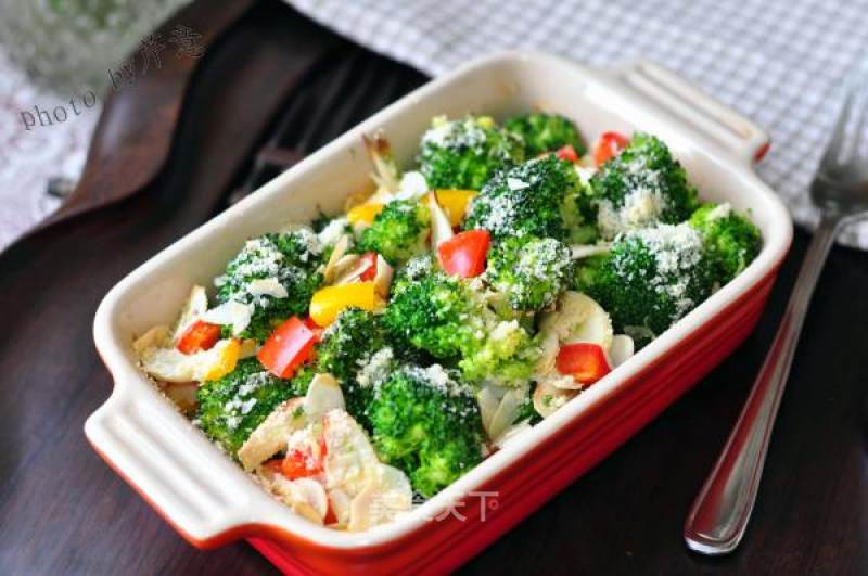 Cheese Baked Almond Broccoli