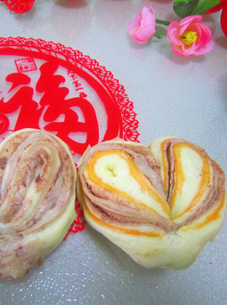 Bean Paste Heart-shaped Buns recipe