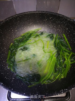 Spinach Vermicelli Soup-#最爱下饭菜# recipe