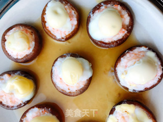 Stuffed Quail Eggs with Mushrooms and Shrimps recipe