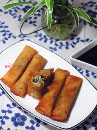 Wild Vegetables, Winter Bamboo Shoots and Spring Rolls recipe