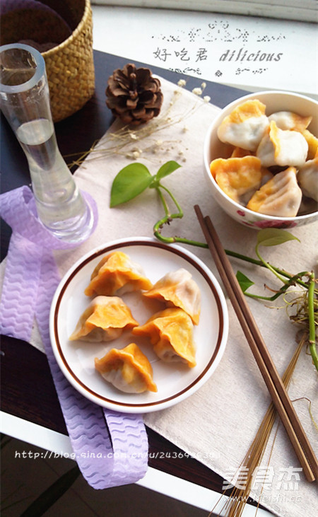 Two-color Dumplings with Mushrooms and Fungus recipe