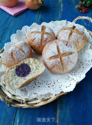 #柏翠大赛# Low-fat Wheat Bran Purple Potato Bread. recipe