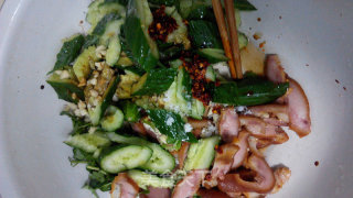 Pork Head Meat Mixed with Cucumber recipe