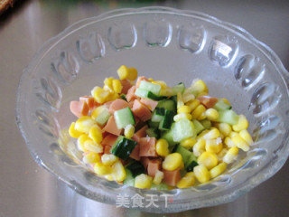 Ham and Corn Salad Toast Slices recipe