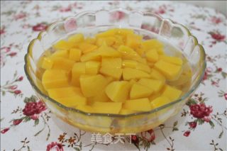 Yellow Peach Milk Sago recipe