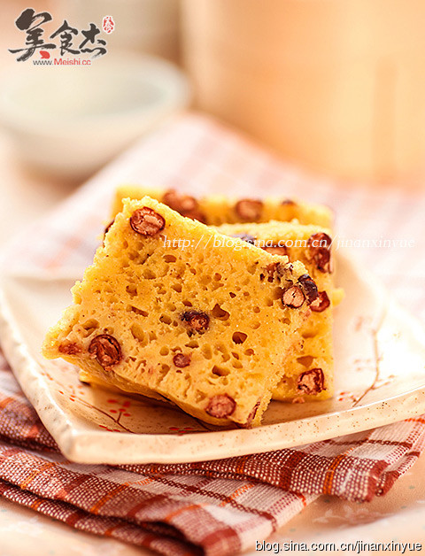 Corn and Red Bean Hair Cake recipe