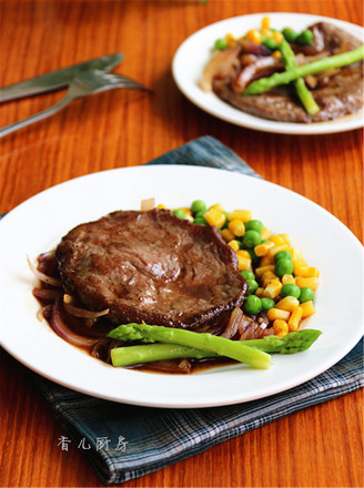 Black Pepper Steak with Mixed Vegetables