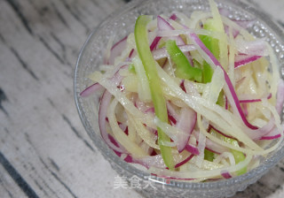 #trust之美#onion Mixed with Potato Shreds recipe