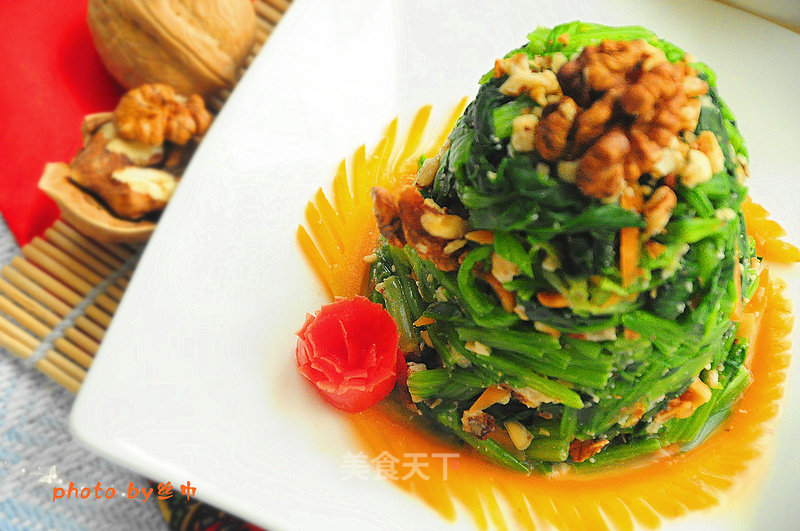 #新农健康餐厅#---walnut Spinach Tower recipe
