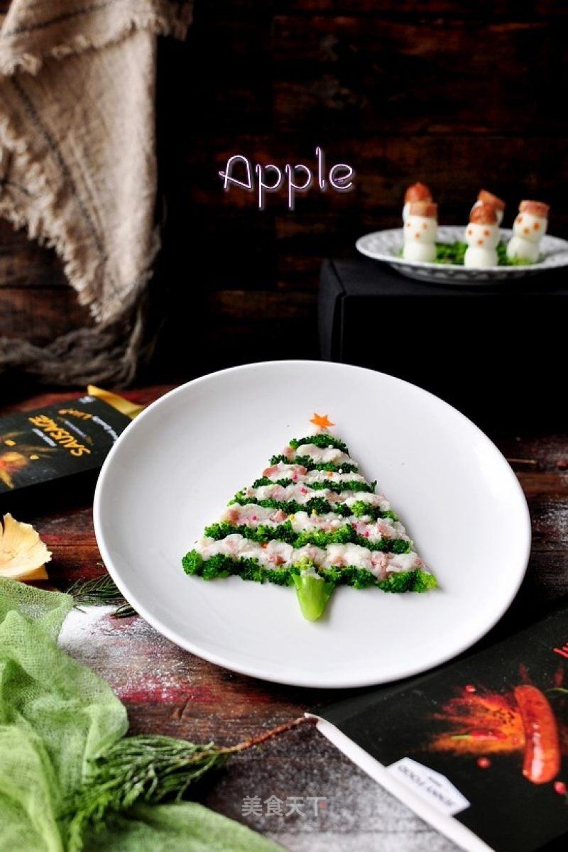 Fun Christmas Tree Snowman Meal recipe