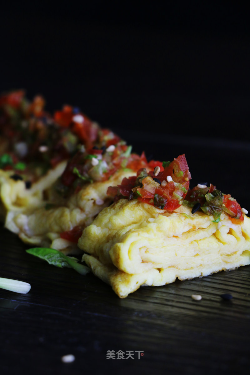 Tamagoyaki with Vegetable Sauce recipe