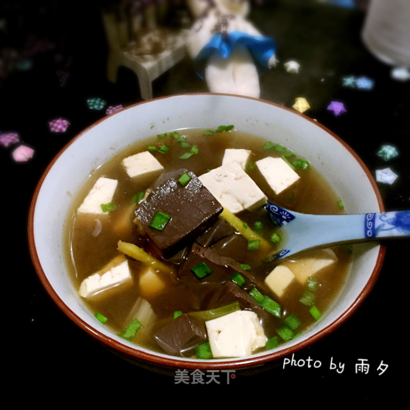 Tofu Beef Blood Soup recipe