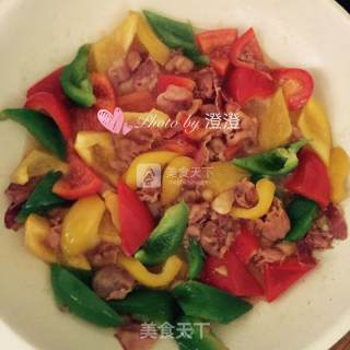 Stir-fried Bell Peppers with Bacon recipe