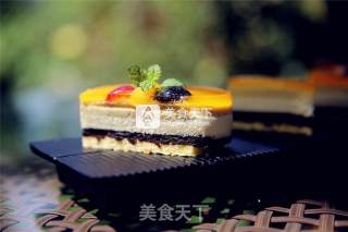 #aca烤明星大赛#five-color Oreo Mango Mousse Cake recipe