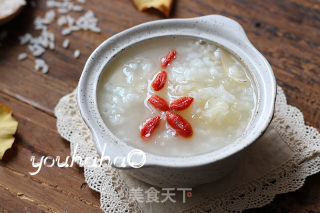 #秋滋阴润肺# Lily Tremella Rice Porridge recipe